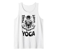 Pace Amore Yoga Astronauta Namaste Meditazione Zen Lotus Pose Canotta