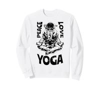 Pace Amore Yoga Astronauta Namaste Meditazione Zen Lotus Pose Felpa