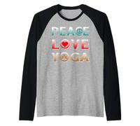 Pace Amore Yoga Divertimento Pace Estate Namaste Maglia con Maniche Raglan
