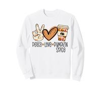 Pace Amore Zucca Spazio Latte Ringraziamento Autunno Autunno Felpa