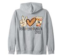 Pace Amore Zucca Spazio Latte Ringraziamento Autunno Autunno Felpa con Cappuccio