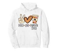 Pace Amore Zucca Spazio Latte Ringraziamento Autunno Autunno Felpa con Cappuccio
