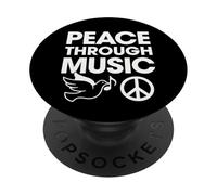Pace Attraverso La Musica Ispirazione Segno Di Pace Colomba Musica PopSockets PopGrip Adesivo