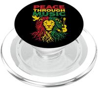 Pace attraverso la musica Reggae Lion Rastafari Vibes Art Design PopSockets PopGrip per MagSafe