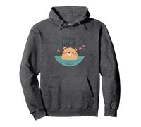 Pace Come Un Capibara: Simpatico Regalo per Gli Amanti dello Zen Felpa con Cappuccio, Unisex per Adulti, Grigio Scuro, S