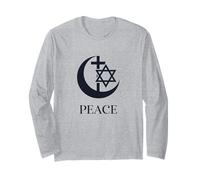 Pace | Croce a Mezzaluna Esagramma unità Interreligiosa Coesistere Maglia a Manica
