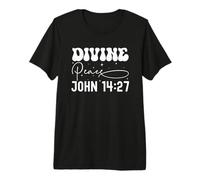 Pace Divina Giovanni 14:27 Design Retro Spirituale Maglietta Premium