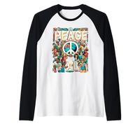 Pace E Amore per Tutti Diffondere Pace & Rispetto unità libertà Maglia con Maniche Raglan