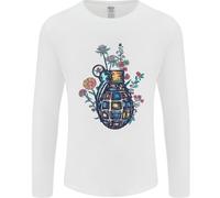 Pace Granata contro la Guerra Pacifista Mondo Hippy Uomo Maniche