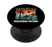 Pace in riva al mare - Isola di Mackinac PopSockets PopGrip Adesivo
