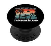 Pace in riva al mare - L'isola del tesoro PopSockets PopGrip Adesivo
