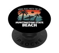Pace in riva al mare - Spiaggia di Stato di Huntington PopSockets PopGrip Adesivo