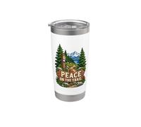 Pace Sul Trail Montagna Design Per Escursionisti Bicchiere termico in acciaio inox doppia parete
