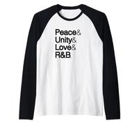 Pace & unità & Amore & R&B Maglia con Maniche Raglan