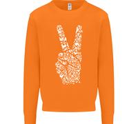 Pace Word Art Hippy Ambiente Uomo Felpa Maglione