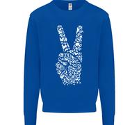 Pace Word Art Hippy Ambiente Uomo Felpa Maglione