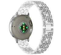 PaceBid 18mm Cinturino per Garmin Venu 4 41mm/Venu 3S 41mm/2S/Forerunner 265S/255S/255S Music, Donne Strass Metallo Cinturini di Ricambio per Garmin Vivoactive 4S 40mm/3S 39 mm/Move 3S - Argento