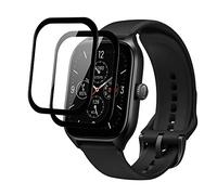 PaceBid 2 Pack Pellicola Protettiva Compatibile con Amazfit GTS 4, 3D Piena Copertura Pellicola Vetro Temperato [Anti-graffio] [9H Durezza] [Senza Bolle] per Amazfit GTS 4