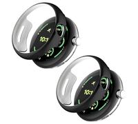 PaceBid [2 pezzi] Cover per Google Pixel Watch 4 41mm Case, HD TPU Custodia Protettiva Sottile Silicone Copertura Antiurto All-Around Protezione Shell HD per Google Pixel Watch 4 41mm - Nero