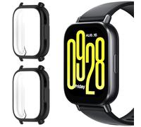 PaceBid [2 pezzi] Cover per Xiaomi Redmi Watch 5 Active Case, HD TPU Custodia Protettiva Sottile Silicone Copertura Antiurto All-Around Protezione Shell HD Definizione per Redmi Watch 5 Active - Nero
