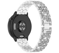 PaceBid 20mm Cinturino per Garmin Vivoactive 6/5/Forerunner 165/165 Music/245 music/645/570 42mm, Donne Strass Metallo Cinturini di Ricambio per Garmin Venu Sq 2/2 Plus/Approach S50/S44 - Argento