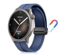 PaceBid 22mm Cinturino per Amazfit Balance 2/3/Ultra,Bip 6/Bip5/Bip Max | per Amazfit Cheetah Pro/2 Ultra,GTR 4/3 Pro/2e/GTR 47mm,Stratos 3/2, Silicone+Intrecciato Magnetico Cinturini, Blu