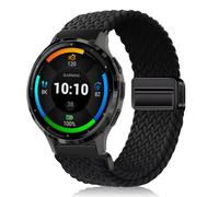 PaceBid 22mm Intrecciato Cinturino per Garmin Venu 4 45mm/Venu 3 45mm/Venu2/Forerunner 265/255/255 Music,Nylon Magnetico Elastico Cinturini per Amazfit Balance 3/2/Bip 6/5/Bip Max/GTR 4/3 - Nero