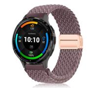 PaceBid 22mm Nylon Cinturino per Garmin Venu 4 45mm/Venu 3/2/Forerunner 265 | per Forerunner 255/255 Music,Amazfit Balance 3/2/Bip 6/5/Bip Max/GTR 4/3,Intrecciato Magnetico Elastico Cinturini, Viola