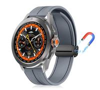 PaceBid 22mm Silicone Cinturino per Xiaomi Redmi 5 Active/Lite/S4 Sport/S3/S1 Pro/S1 Active, Silicone Complesso Nylon Intrecciato Magnetico per Xiaomi 2/2 Pro/Mi Watch -Cenere