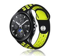 PaceBid Cinturino 22 mm per Xiaomi Watch S3/S1/S4 Sport, Cinturini di Ricambio Silicone Sportivo per Uomo e Donna (Nero/Giallo)