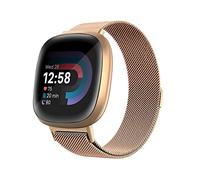 PaceBid Cinturino Compatibile con Fitbit Sense 2/Fitbit Versa 4, Acciaio Inossidabile in Metallo Cinturino Magnetico Cinturino Sgancio Rapido di Ricambio per Fitbit Sense 2/Fitbit Versa 4 -Oro rosa