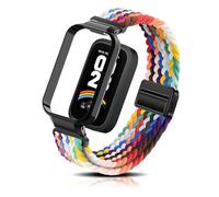 PaceBid Cinturino per Xiaomi Smart Band 9 Active/Band 3, Uomini Donne Intrecciato Nylon Magnetico Elastico Watch Band per Xiaomi Redmi Smart Band 3/Mi Band9 Active - Arcobaleno