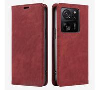 PaceBid Custodia Compatibile con Xiaomi 13T Pro 5G/Xiaomi 13T, Magnetico Flip Folio Premium Cover [PU Pelle] Slot Porta Cellulare Portafoglio Protettiva Cover per Xiaomi 13T Pro 5G/Xiaomi 13T -Rosso