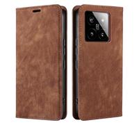 PaceBid Custodia Compatibile con Xiaomi 14T Pro 5G, Magnetico Flip Folio Premium Cover [PU Pelle] Slot Porta Cellulare Portafoglio Protettiva Cover per Xiaomi 14T Pro 5G - Marrone