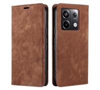 PaceBid Custodia per Xiaomi Redmi Note 13 Pro 5G/Xiaomi Poco X6 5G, Magnetico Flip Folio Cover [PU Pelle] Slot Porta Cellulare Portafoglio Protettiva Cover per Xiaomi Redmi Note 13 Pro 5G - Marrone
