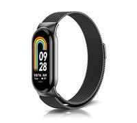 PaceBid Metallo Cinturino Compatibile con Xiaomi Smart Band 10/Band9/Band8,Inossidabile Acciaio Metallo Magnetico Bracciale Cinturino di Ricambio per Xiaomi Mi Band 10/Band9/Band8 - Nero