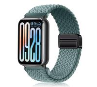 PaceBid Nylon Cinturino per Xiaomi Smart Band 9 Pro/8Pro/10 Pro/Redmi Watch 6/5/4, Intrecciato Nylon Magnetico Elastico Bracciali Cinturini di Ricambio per Xiaomi Mi band 8 Pro/9Pro/10 Pro - Verde