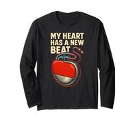 Pacemaker My Heart Has A New Beat Retro Mens Surgery Recover Maglia a Manica