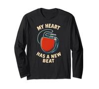 Pacemaker My Heart Has A New Beat Retro Mens Surgery Recover Maglia a Manica
