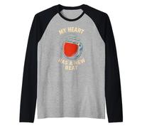 Pacemaker My Heart Has A New Beat Retro Mens Surgery Recover Maglia con Maniche Raglan