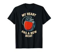 Pacemaker My Heart Has A New Beat Retro Mens Surgery Recover Maglietta