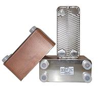 Pacetti - BV 15 - Échangeur de chaleur, 40 plaques, en acier inoxydable, douilles mâles 3/4", pour cheminées et chaudières