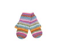 Pachamama Guanti da donna in lana, foderati a mano, a pois, multicolore, taglia unica, realizzati a mano, extra caldi, commercio equo e solidale, Farina d'avena, Etichettalia unica