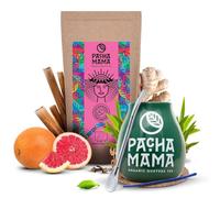 Pachamama Guayusa Tè Set di Accessori 100g | Pachamama Heartwarming | Ilex Guayusa Biologico dall'Ecuador | Sorella del Tè Yerba Mate | Zucca | Bombilla