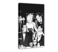 pachbzx Poster su tela con Dean Martin Marilyn Monroe Jerry Lewis Milton Berle, decorazione per camera da letto, ufficio, camera da letto, regalo, 30 x 45 cm