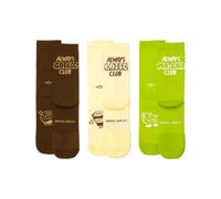 Pacific and Co - Set da 3 paia di calzini da Running - Barista Box Multicolor - Taglia L/XL - Beige