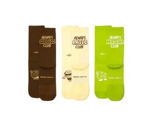 Pacific and Co - Set da 3 paia di calzini da Running - Barista Box Multicolor - Taglia S/M - Beige