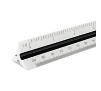 Pacific Arc Engineer Triangle Scale Ruler 12 Inch with Etched Markings in Fully Divided 10 20 30 40 50 and 60 Parts to The inch