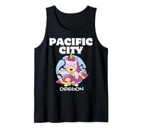 Pacific City Oregon Vintage Surf Retro Unicorno Surf Canotta