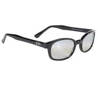Pacific Coast Occhiali da sole originali KD's Biker (montatura nera/lente a specchio argento trasparente)